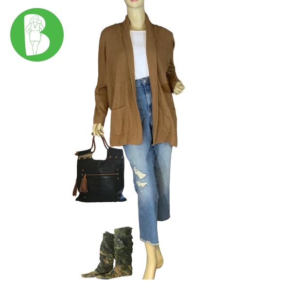 J. Crew Sweaters J Crew Chelsea Camel Brown Openfront Cardigan